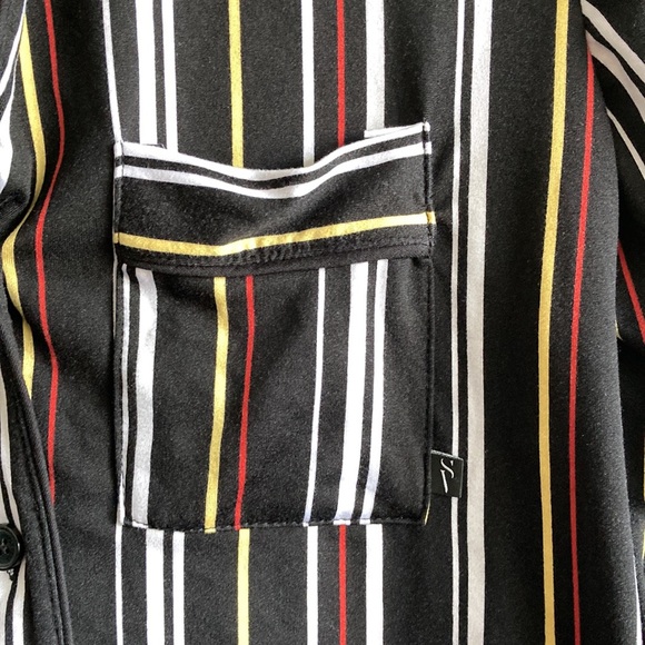 Simply Vera Wang Black Striped Pajama Top Small - Picture 4 of 8